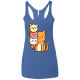 T-Shirts Vintage Royal / X-Small Cat and Micecream Women's Triblend Racerback Tank