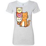 T-Shirts Heather White / S Cat and Micecream Women's Triblend T-Shirt