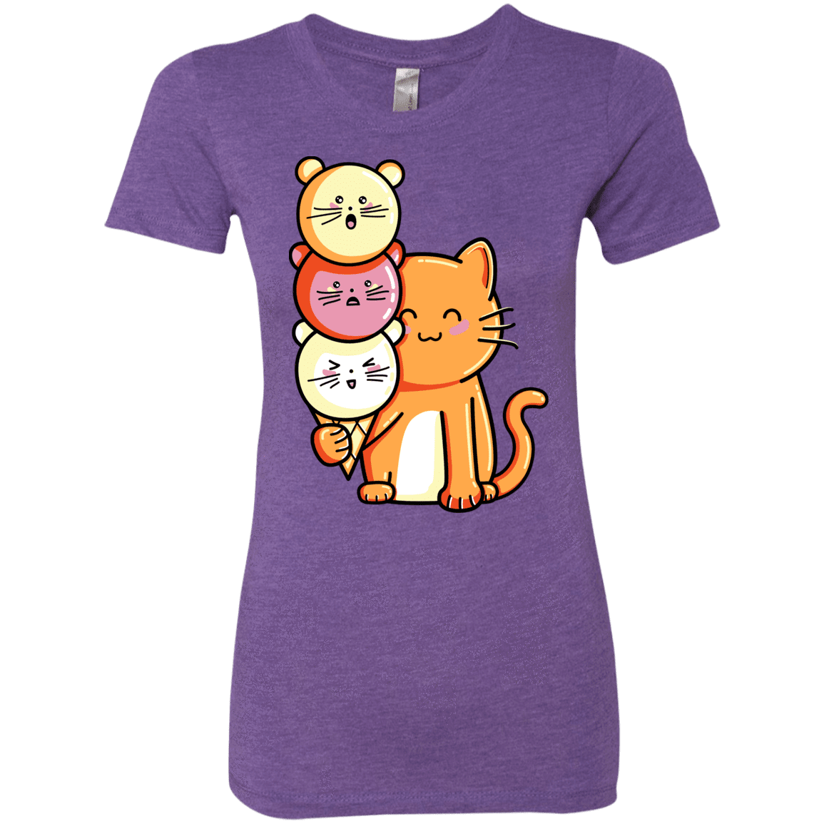 T-Shirts Purple Rush / S Cat and Micecream Women's Triblend T-Shirt