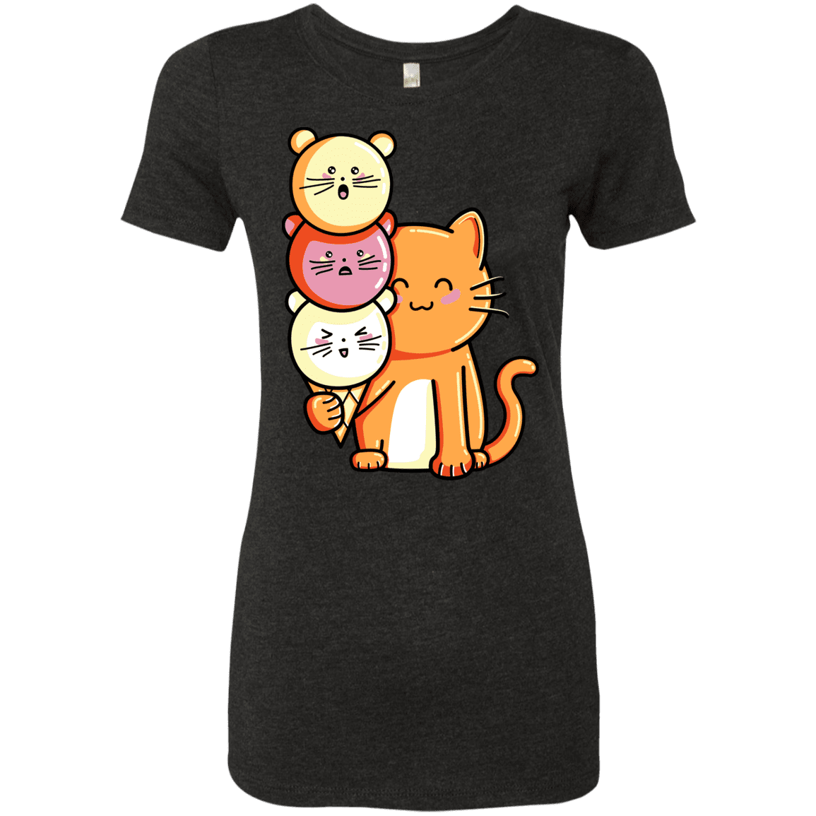 T-Shirts Vintage Black / S Cat and Micecream Women's Triblend T-Shirt