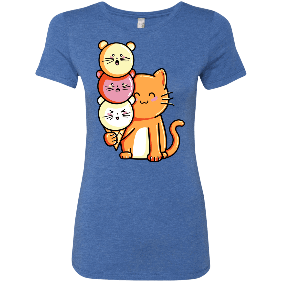 T-Shirts Vintage Royal / S Cat and Micecream Women's Triblend T-Shirt