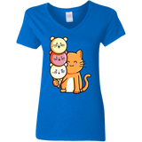 T-Shirts Royal / S Cat and Micecream Women's V-Neck T-Shirt