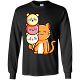 T-Shirts Black / YS Cat and Micecream Youth Long Sleeve T-Shirt