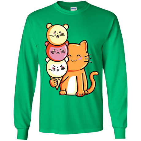 T-Shirts Irish Green / YS Cat and Micecream Youth Long Sleeve T-Shirt