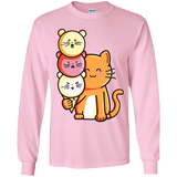 T-Shirts Light Pink / YS Cat and Micecream Youth Long Sleeve T-Shirt