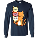 T-Shirts Navy / YS Cat and Micecream Youth Long Sleeve T-Shirt