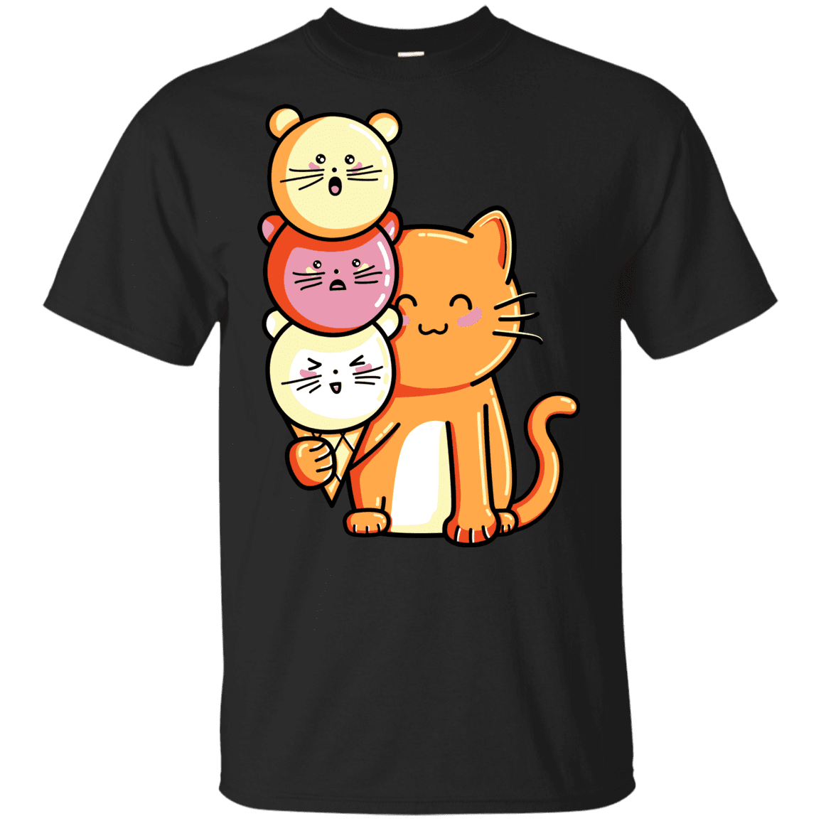 T-Shirts Black / YXS Cat and Micecream Youth T-Shirt