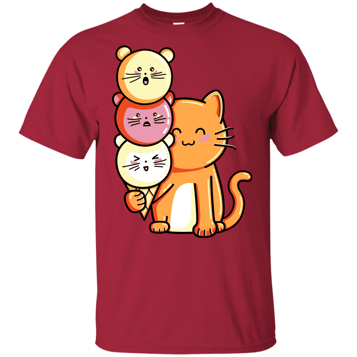 T-Shirts Cardinal / YXS Cat and Micecream Youth T-Shirt