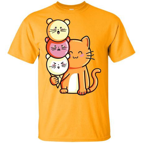 T-Shirts Gold / YXS Cat and Micecream Youth T-Shirt
