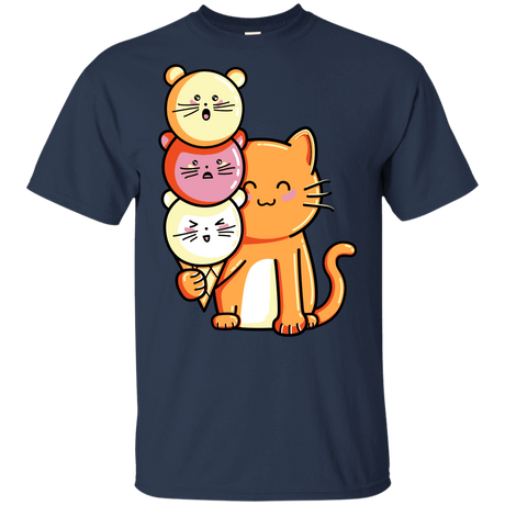 T-Shirts Navy / YXS Cat and Micecream Youth T-Shirt