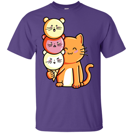 T-Shirts Purple / YXS Cat and Micecream Youth T-Shirt