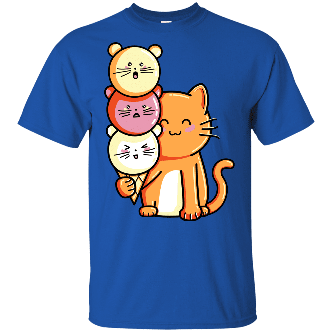 T-Shirts Royal / YXS Cat and Micecream Youth T-Shirt