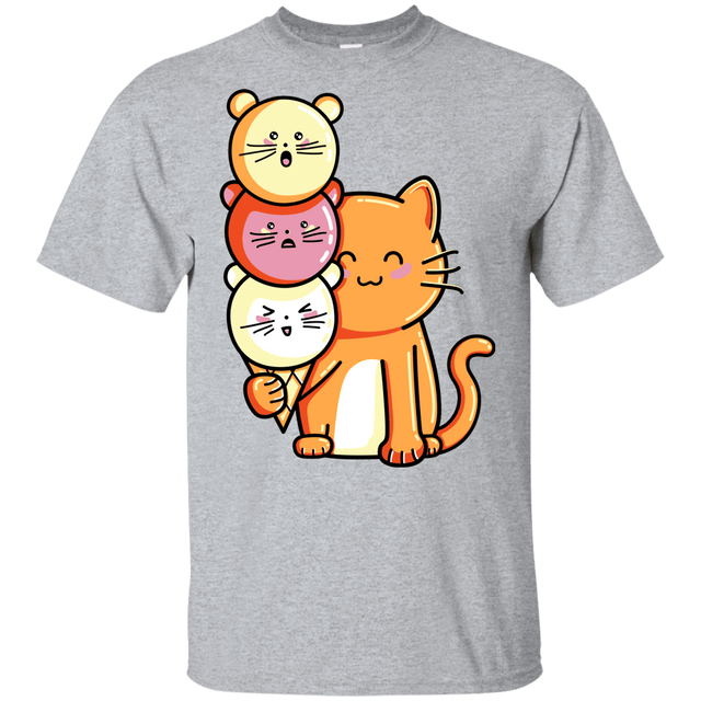 T-Shirts Sport Grey / YXS Cat and Micecream Youth T-Shirt