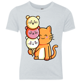 T-Shirts Heather White / YXS Cat and Micecream Youth Triblend T-Shirt