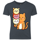 T-Shirts Vintage Navy / YXS Cat and Micecream Youth Triblend T-Shirt