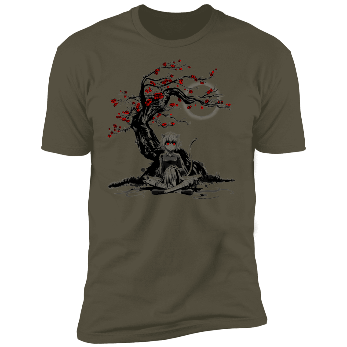 T-Shirts Military Green / S Cat Humanoid Men's Premium T-Shirt