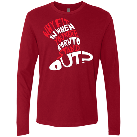 T-Shirts Cardinal / Small Cat In The Hat Men's Premium Long Sleeve