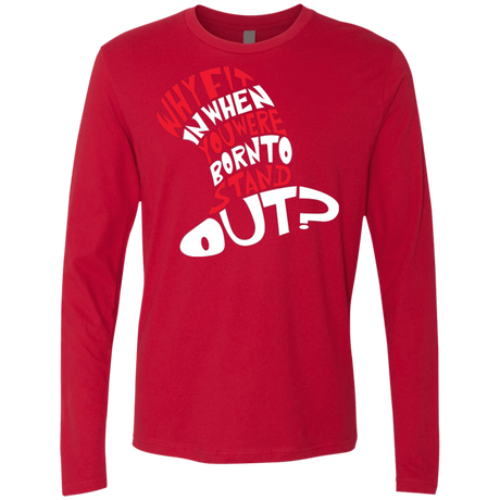 T-Shirts Red / Small Cat In The Hat Men's Premium Long Sleeve