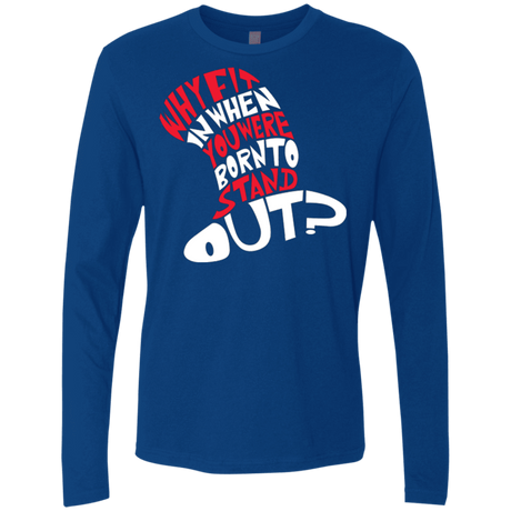 T-Shirts Royal / Small Cat In The Hat Men's Premium Long Sleeve
