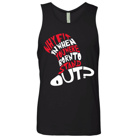 T-Shirts Black / Small Cat In The Hat Men's Premium Tank Top