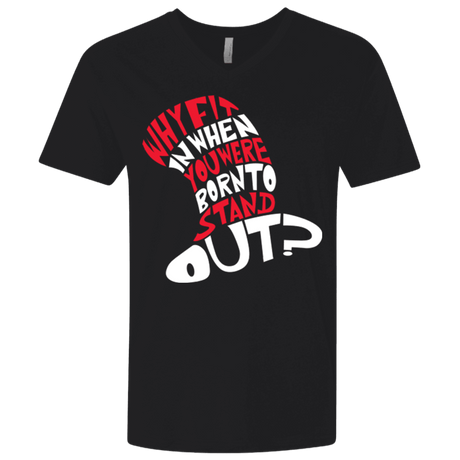 T-Shirts Black / X-Small Cat In The Hat Men's Premium V-Neck