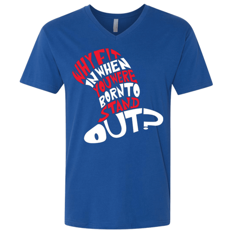 T-Shirts Royal / X-Small Cat In The Hat Men's Premium V-Neck
