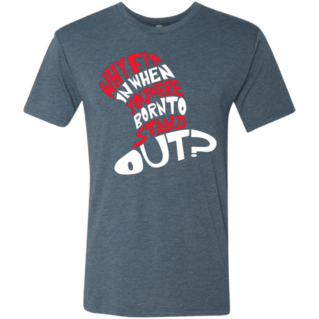 T-Shirts Indigo / Small Cat In The Hat Men's Triblend T-Shirt
