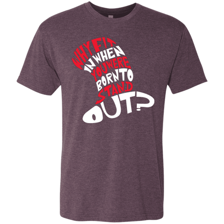 T-Shirts Vintage Purple / Small Cat In The Hat Men's Triblend T-Shirt