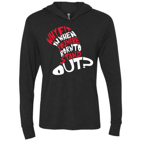 T-Shirts Vintage Black / X-Small Cat In The Hat Triblend Long Sleeve Hoodie Tee