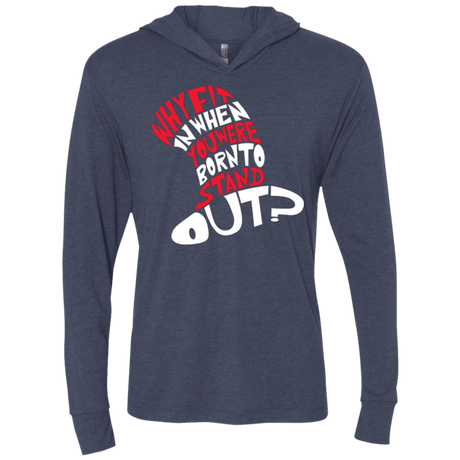 T-Shirts Vintage Navy / X-Small Cat In The Hat Triblend Long Sleeve Hoodie Tee