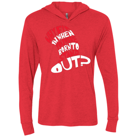 T-Shirts Vintage Red / X-Small Cat In The Hat Triblend Long Sleeve Hoodie Tee