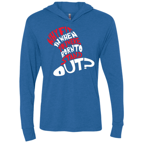 T-Shirts Vintage Royal / X-Small Cat In The Hat Triblend Long Sleeve Hoodie Tee