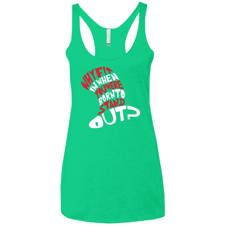 T-Shirts Envy / X-Small Cat In The Hat Women's Triblend Racerback Tank