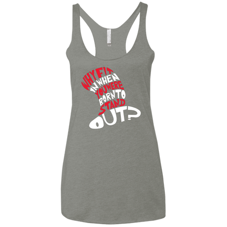 T-Shirts Venetian Grey / X-Small Cat In The Hat Women's Triblend Racerback Tank