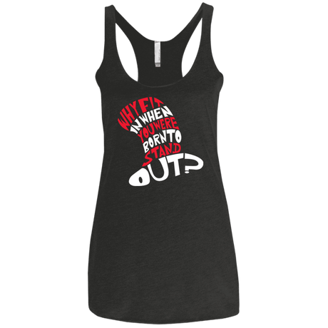 T-Shirts Vintage Black / X-Small Cat In The Hat Women's Triblend Racerback Tank