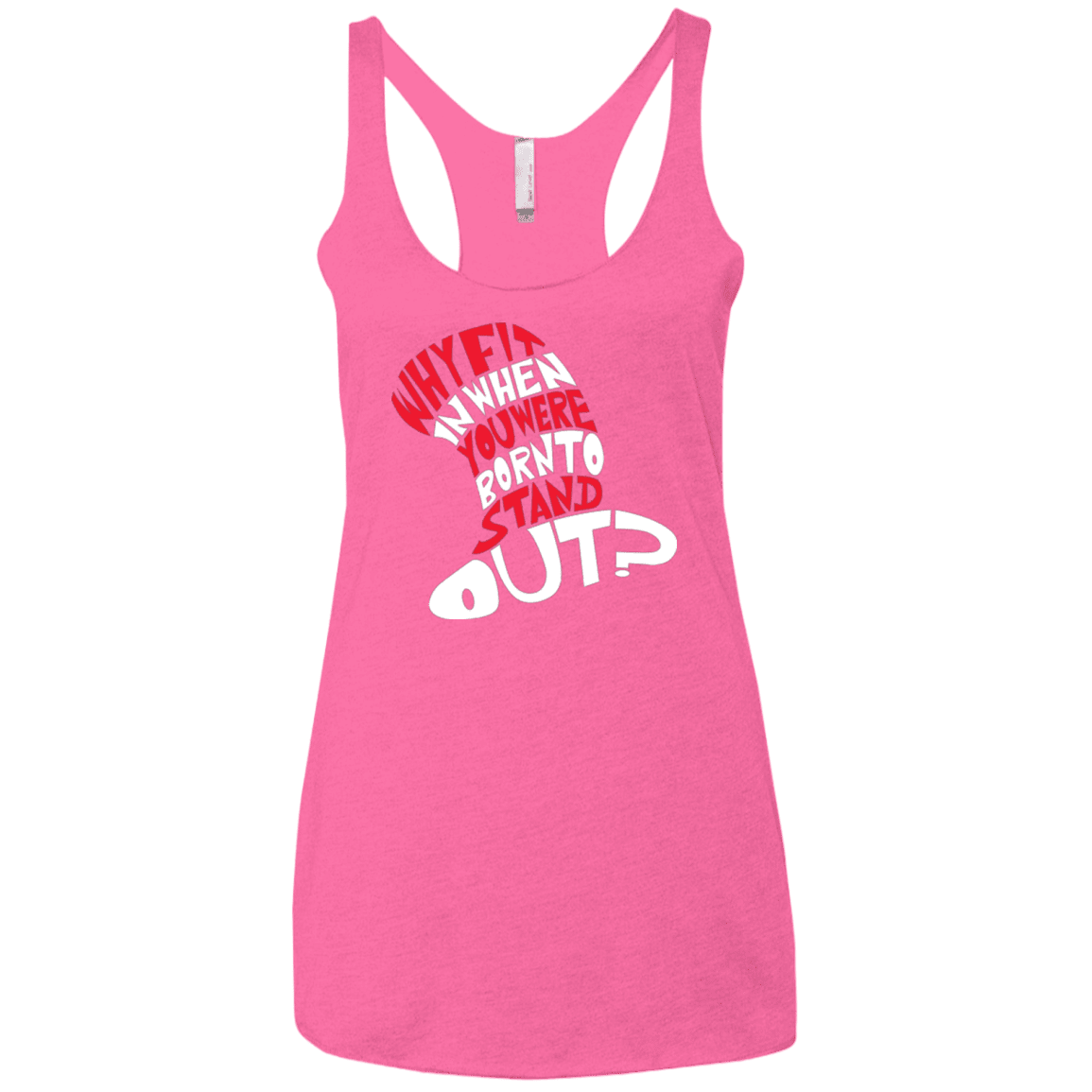 T-Shirts Vintage Pink / X-Small Cat In The Hat Women's Triblend Racerback Tank