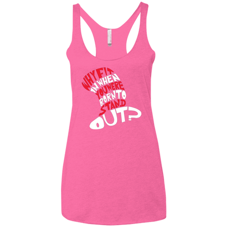 T-Shirts Vintage Pink / X-Small Cat In The Hat Women's Triblend Racerback Tank