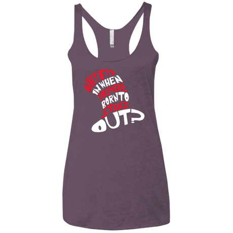 T-Shirts Vintage Purple / X-Small Cat In The Hat Women's Triblend Racerback Tank