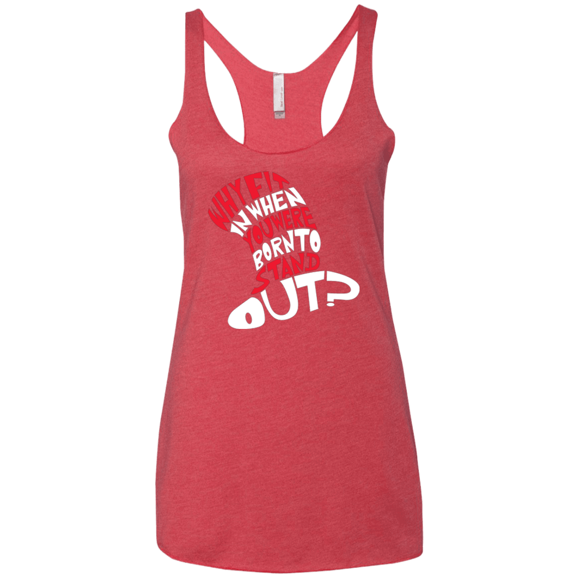 T-Shirts Vintage Red / X-Small Cat In The Hat Women's Triblend Racerback Tank