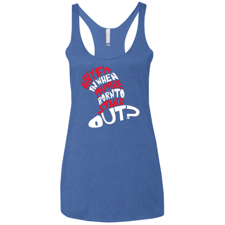 T-Shirts Vintage Royal / X-Small Cat In The Hat Women's Triblend Racerback Tank