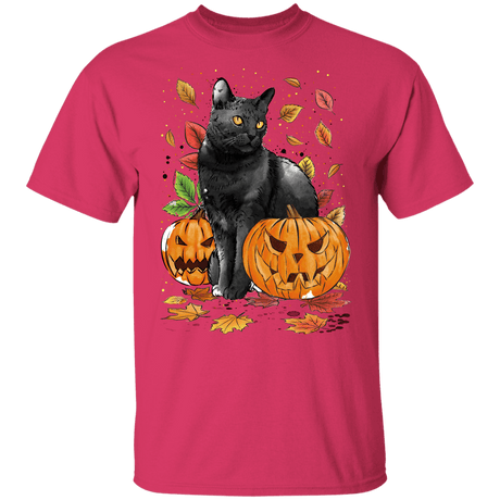 T-Shirts Heliconia / YXS Cat Leaves and Pumpkins Youth T-Shirt