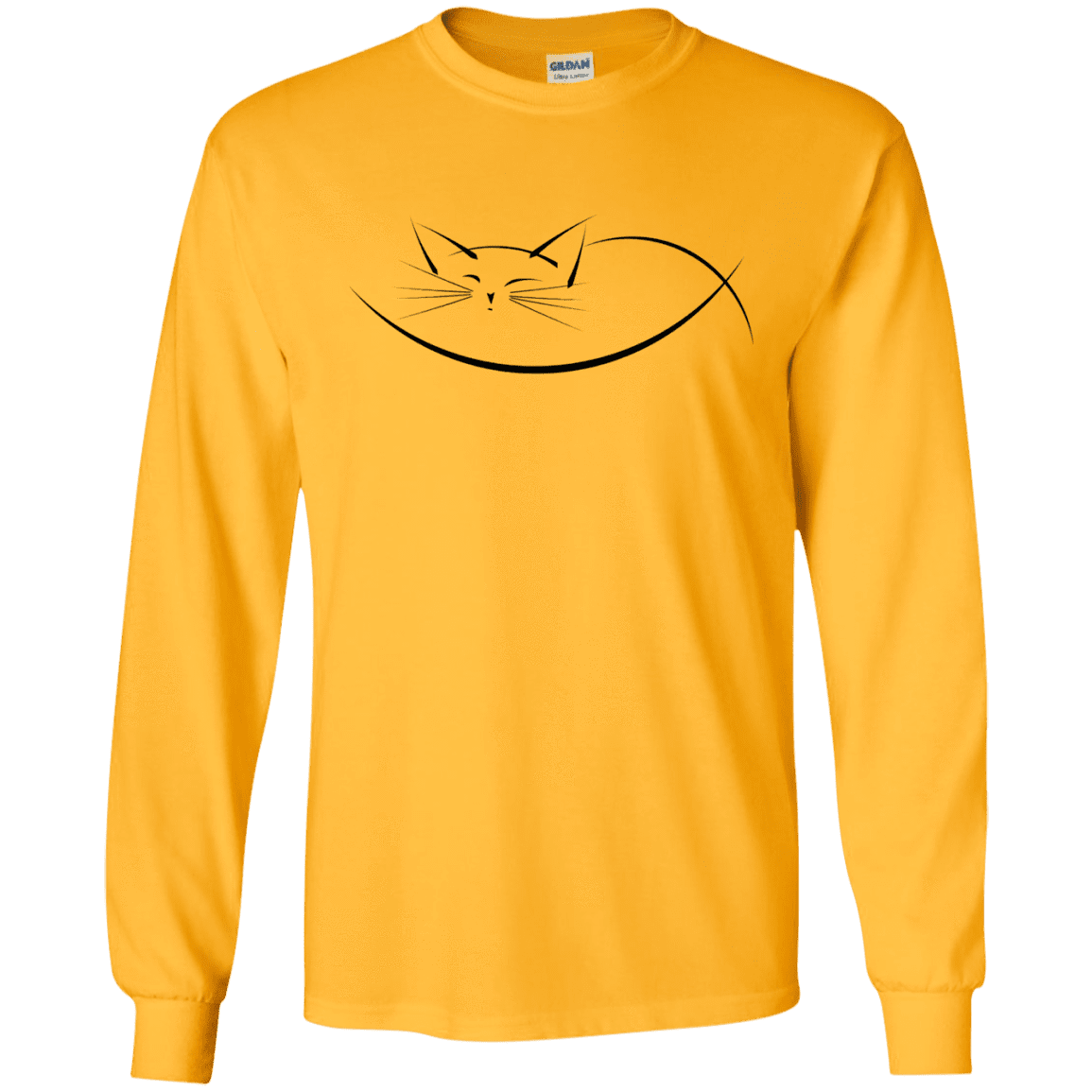 T-Shirts Gold / S Cat Nap Men's Long Sleeve T-Shirt