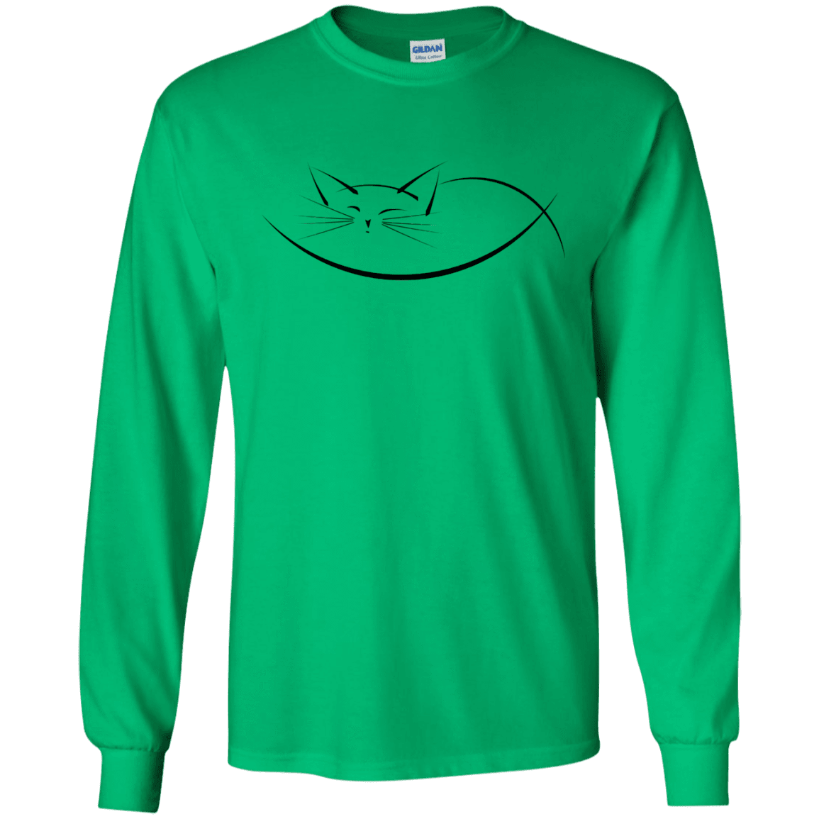 T-Shirts Irish Green / S Cat Nap Men's Long Sleeve T-Shirt