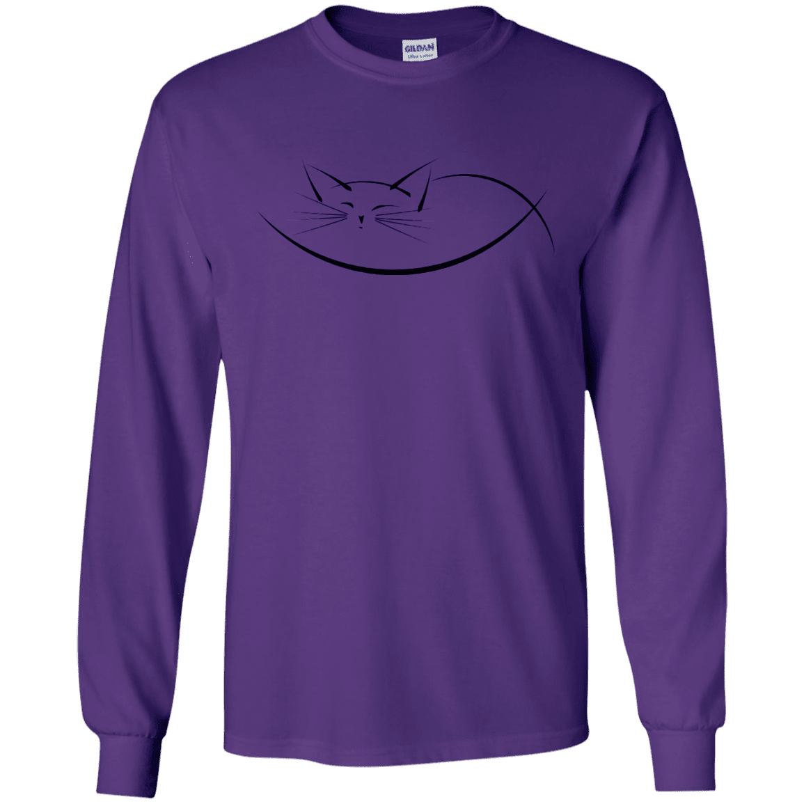 T-Shirts Purple / S Cat Nap Men's Long Sleeve T-Shirt
