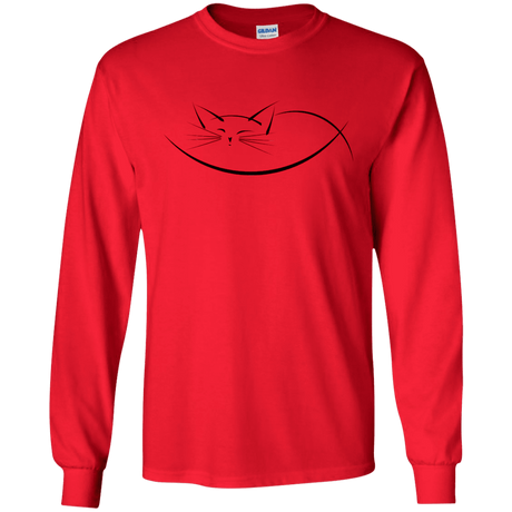 T-Shirts Red / S Cat Nap Men's Long Sleeve T-Shirt