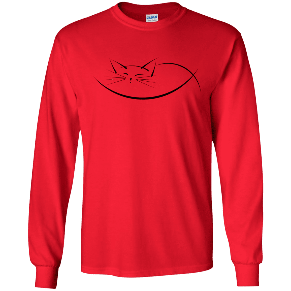 T-Shirts Red / S Cat Nap Men's Long Sleeve T-Shirt