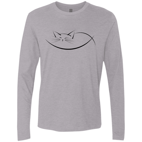 T-Shirts Heather Grey / S Cat Nap Men's Premium Long Sleeve