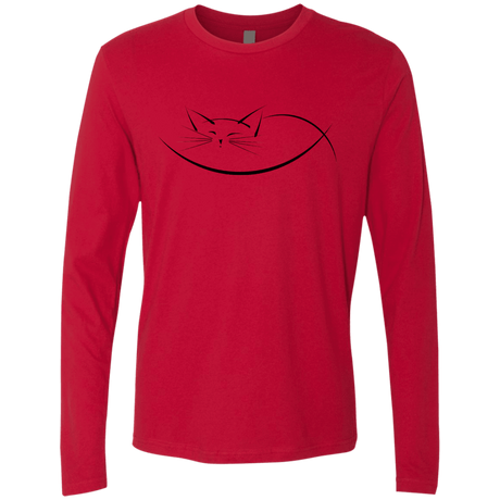 T-Shirts Red / S Cat Nap Men's Premium Long Sleeve
