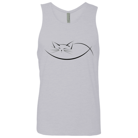 T-Shirts Heather Grey / S Cat Nap Men's Premium Tank Top