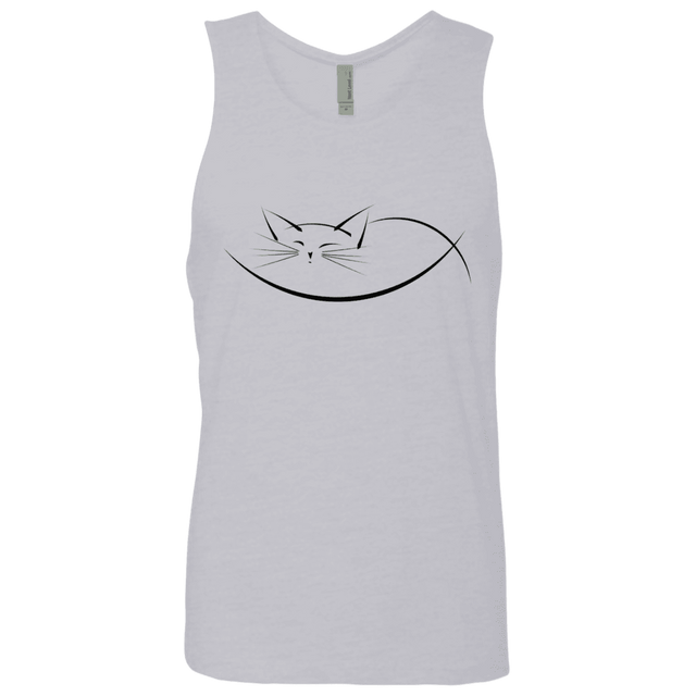 T-Shirts Heather Grey / S Cat Nap Men's Premium Tank Top